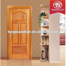 Puerta de madera maciza de caoba, madera sólida de la puerta principal del diseño, puerta de madera sólida de la puerta de madera sólida